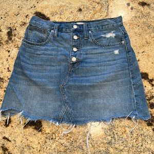 Madewell Rigid Denim A Line Mini Skirt